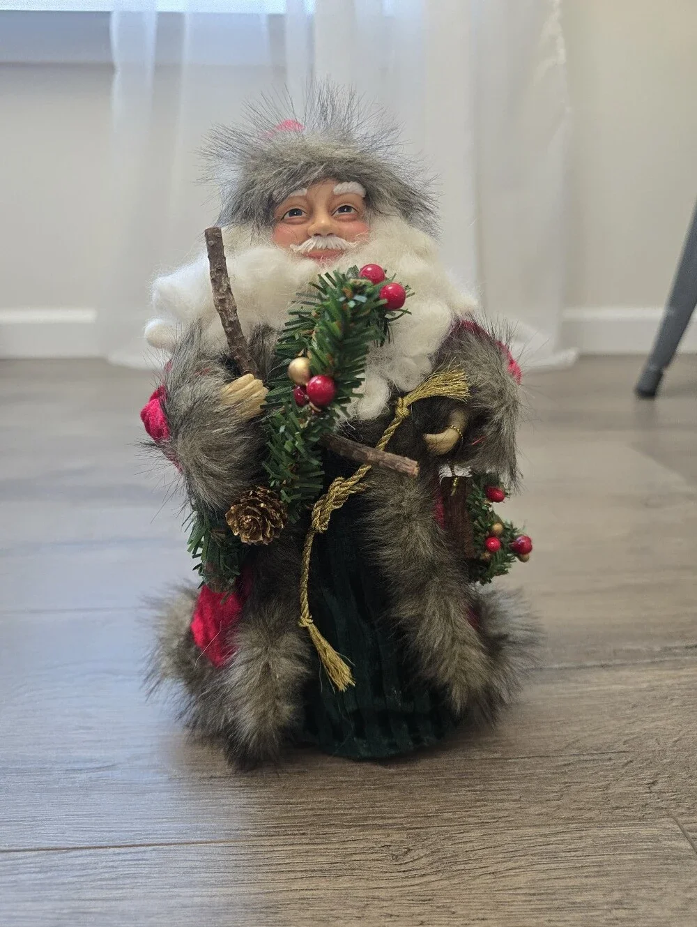 2004 Woodland Christmas Tree Topper Cabincore Cottagecore Collectible